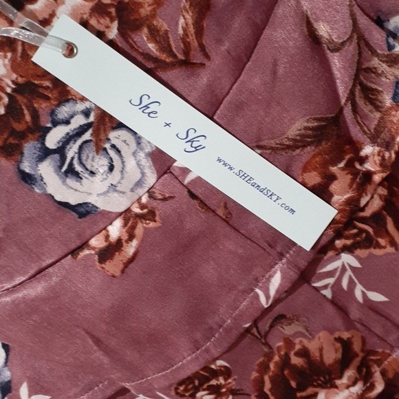 HOST PICK 2021 NWT she+sky silky mauve dress - Picture 6 of 7
